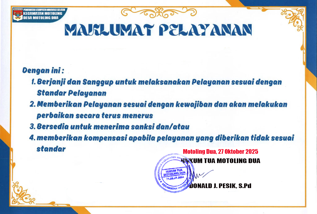 MAKLUMAT PELAYANAN